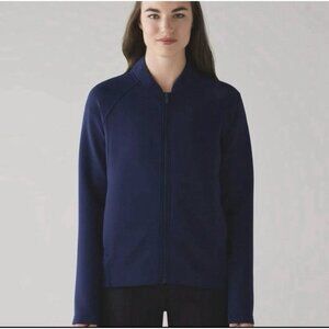 Lululemon Size 8 Embrace The Space Track Jacket Hero Blue Navy Full Zip Tennis